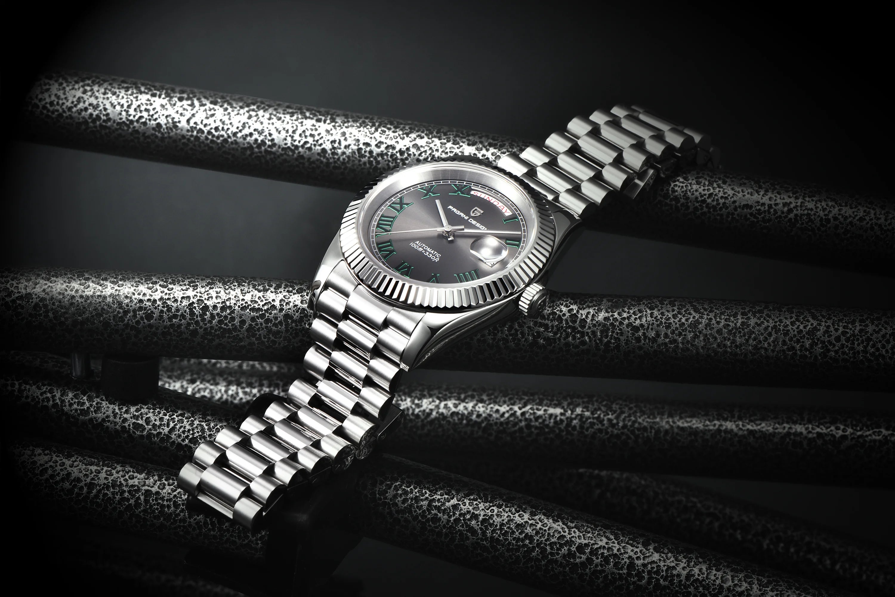 Pagani Design Automatic Gold Watch 40MM Sapphire Steel Waterproof