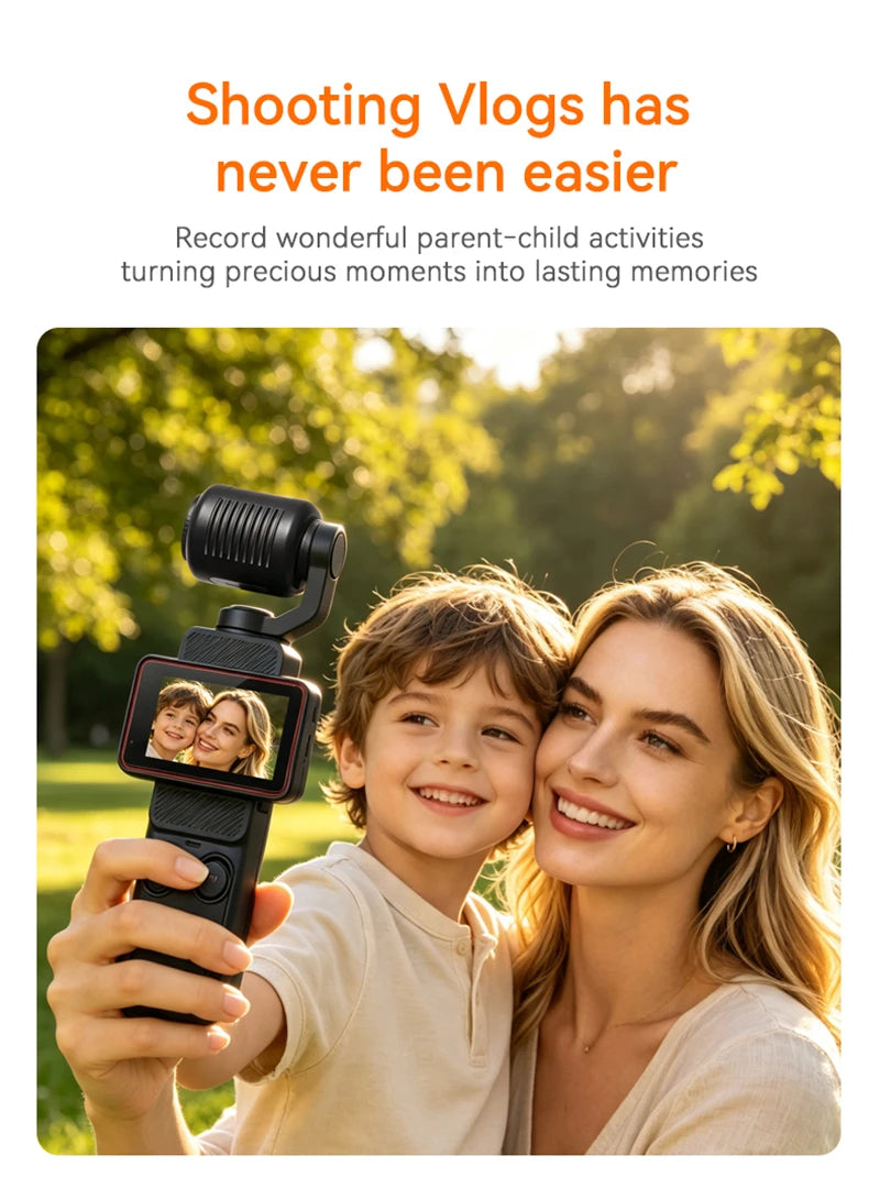 Pocket Action Camera with Rotating Lens