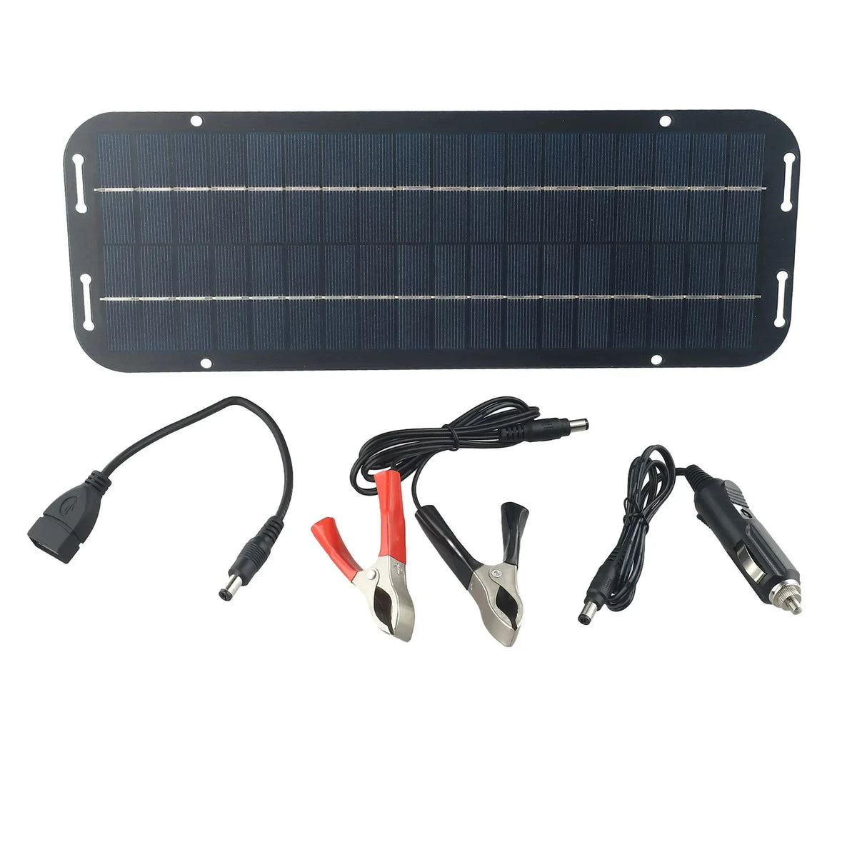 Cargador de panel solar monocristalino para batería, cargador de goteo/auxiliar de 12V, panel solar, controlador solar, cargador para coche, furgoneta, barco, kit