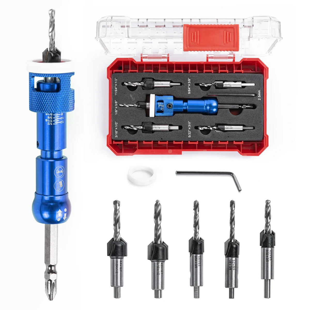 Adjustable Depth-Stop Countersink Sets