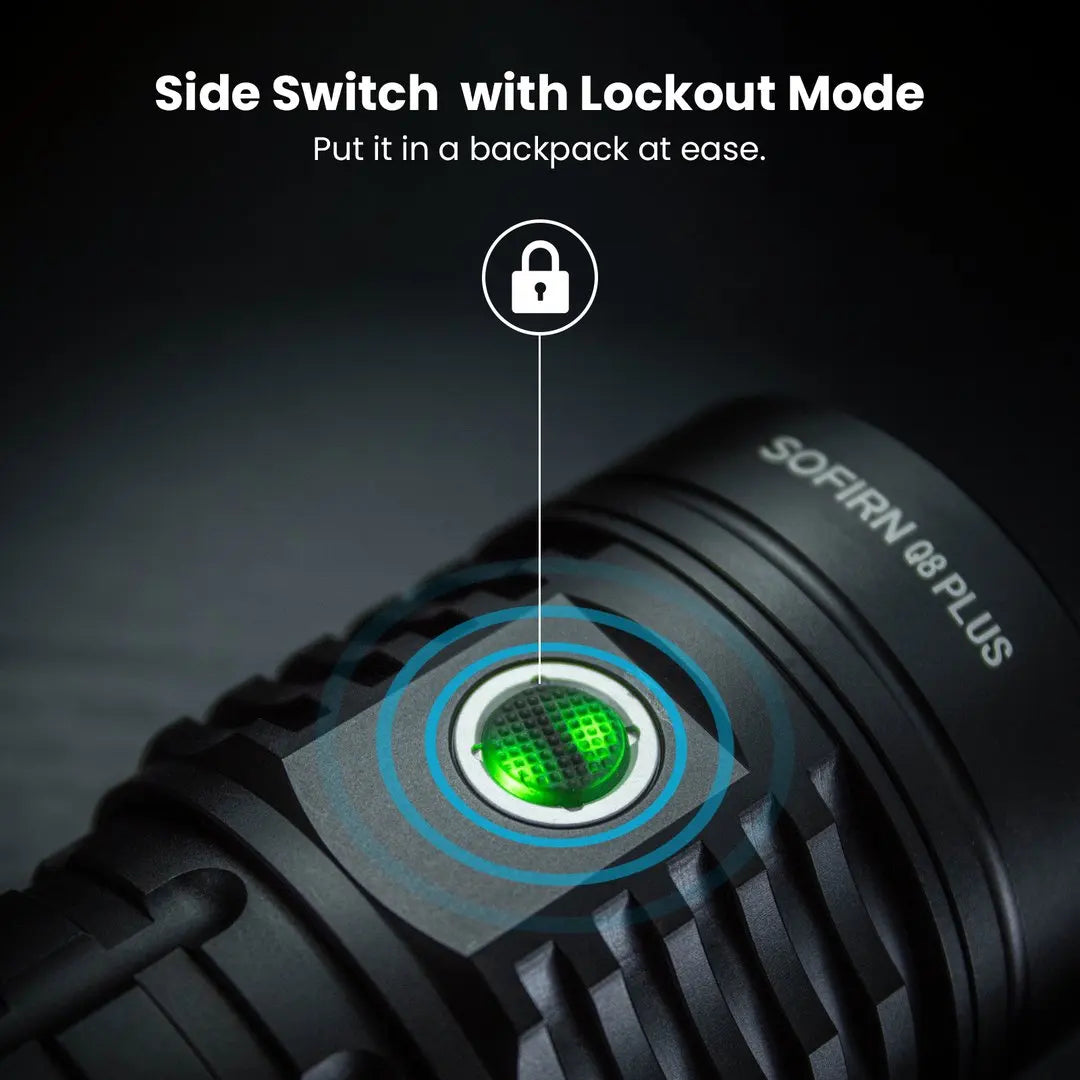 Linterna recargable LED Sofirn Q8 Plus 16000 lúmenes USB-C