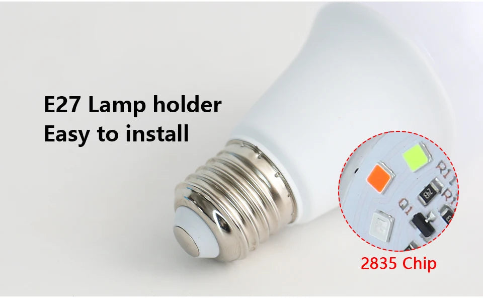 16 Colors RGB Bulb LED Multicolor Bulb E27 Base 220V Household Lighting Dimmable 24 Key Remote Control Atmosphere Neon Light 