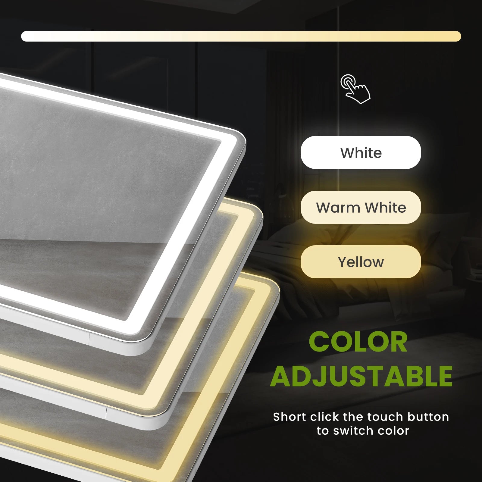 64" x 21" Full Length Floor Mirror with Aluminum Frame
