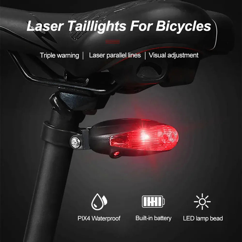 cykel baglygte med lasermarkører