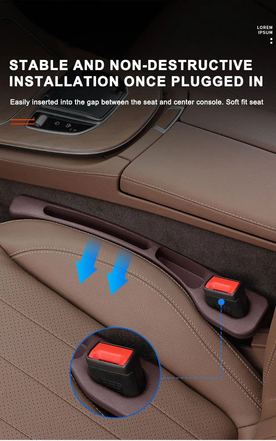 Car Seat Gap Filler Strip