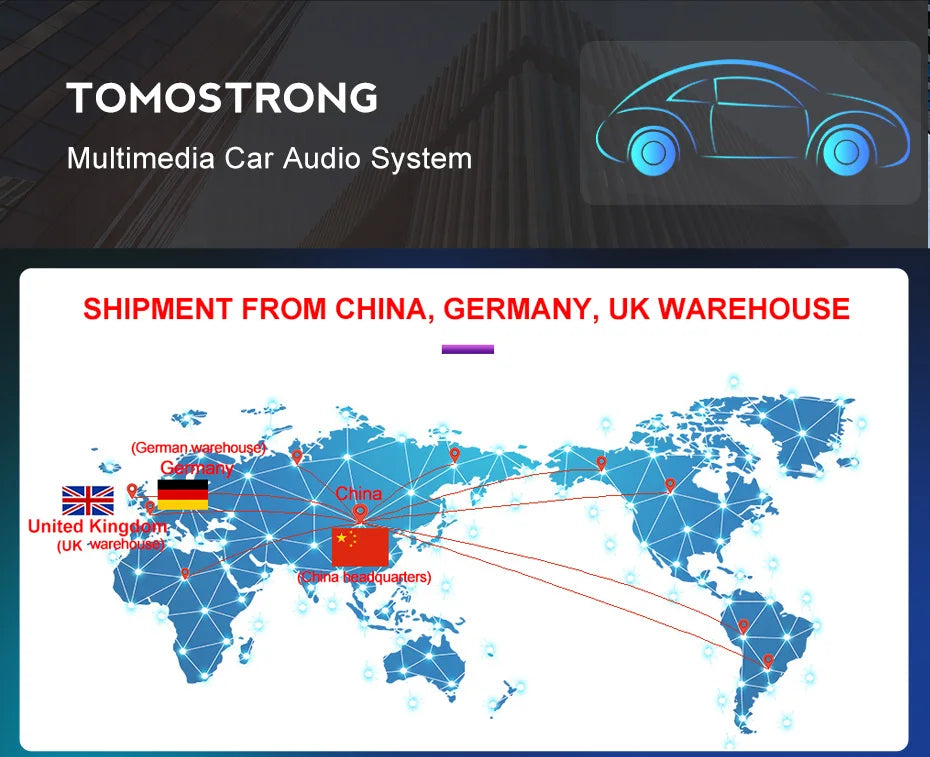 6,86" 1DIN autoradio met draadloze CarPlay, Android Auto en Bluetooth