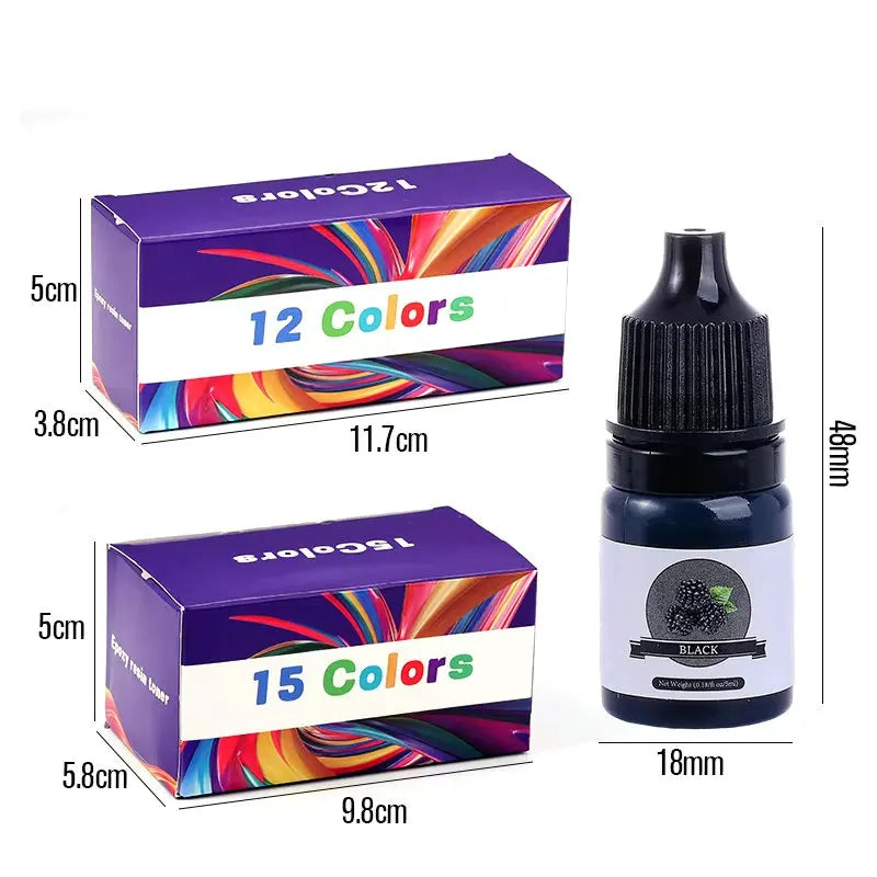 Set de colorants liquides epoxy Resin 24 couleurs