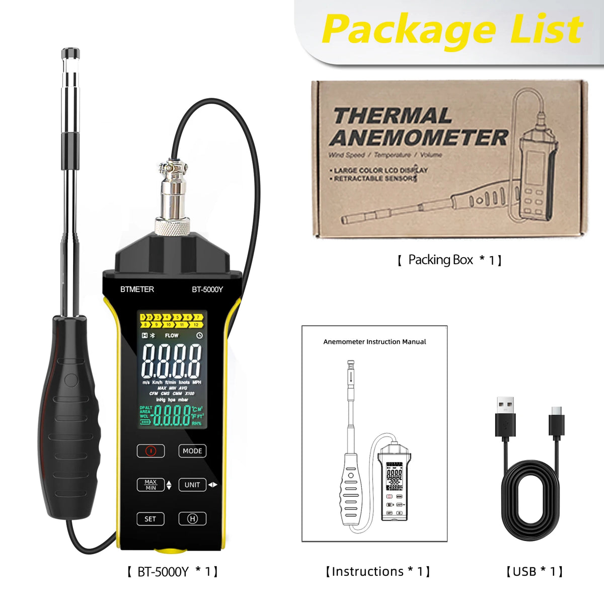 Hot-Wire Anemometer with Retractable Probe