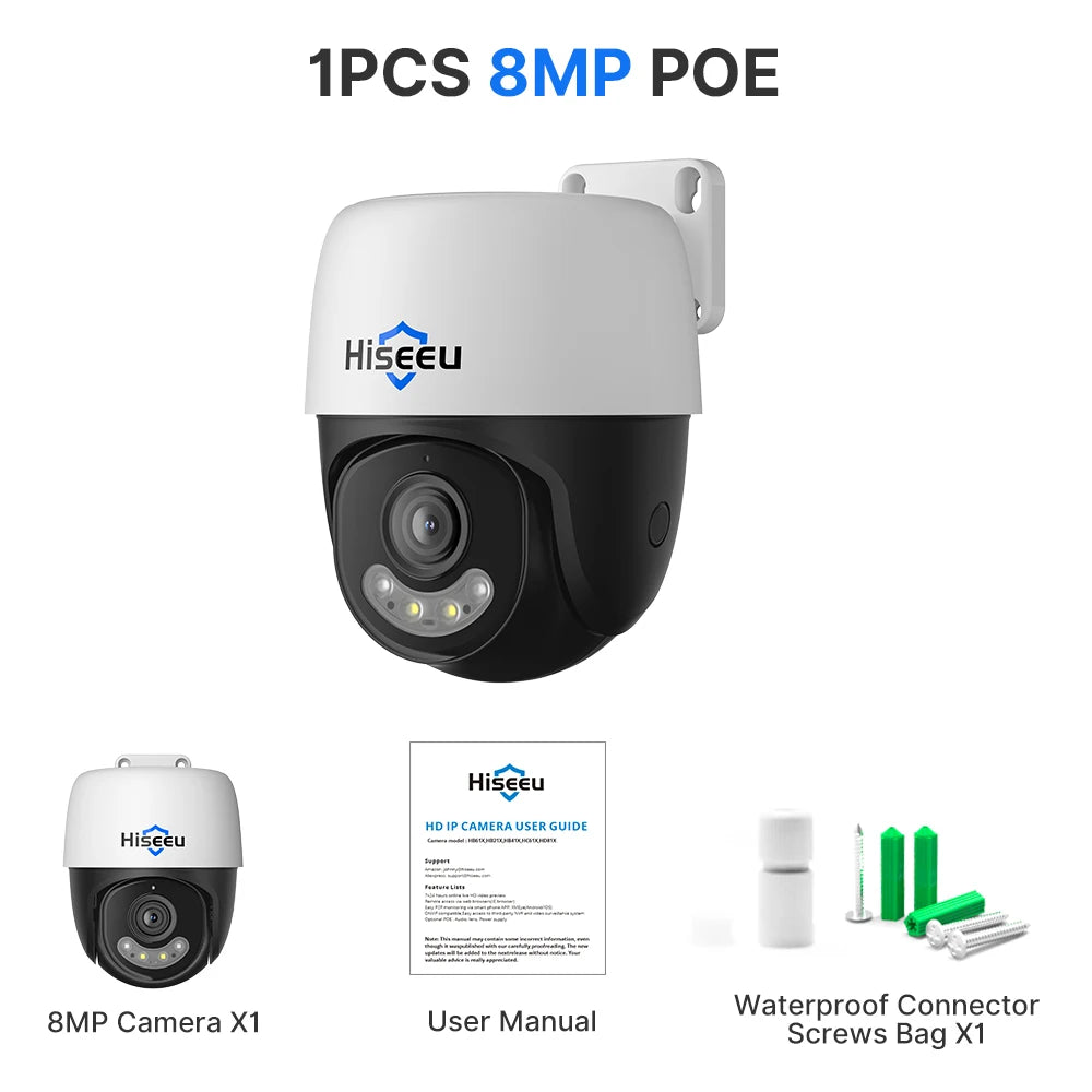 4K PTZ PoE IP Security Camera