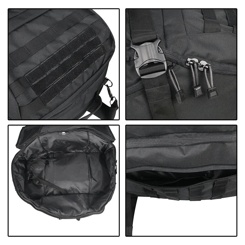 Sac à dos tactique 30L–80L avec MOLLE pour salle de sport, voyage et plein air