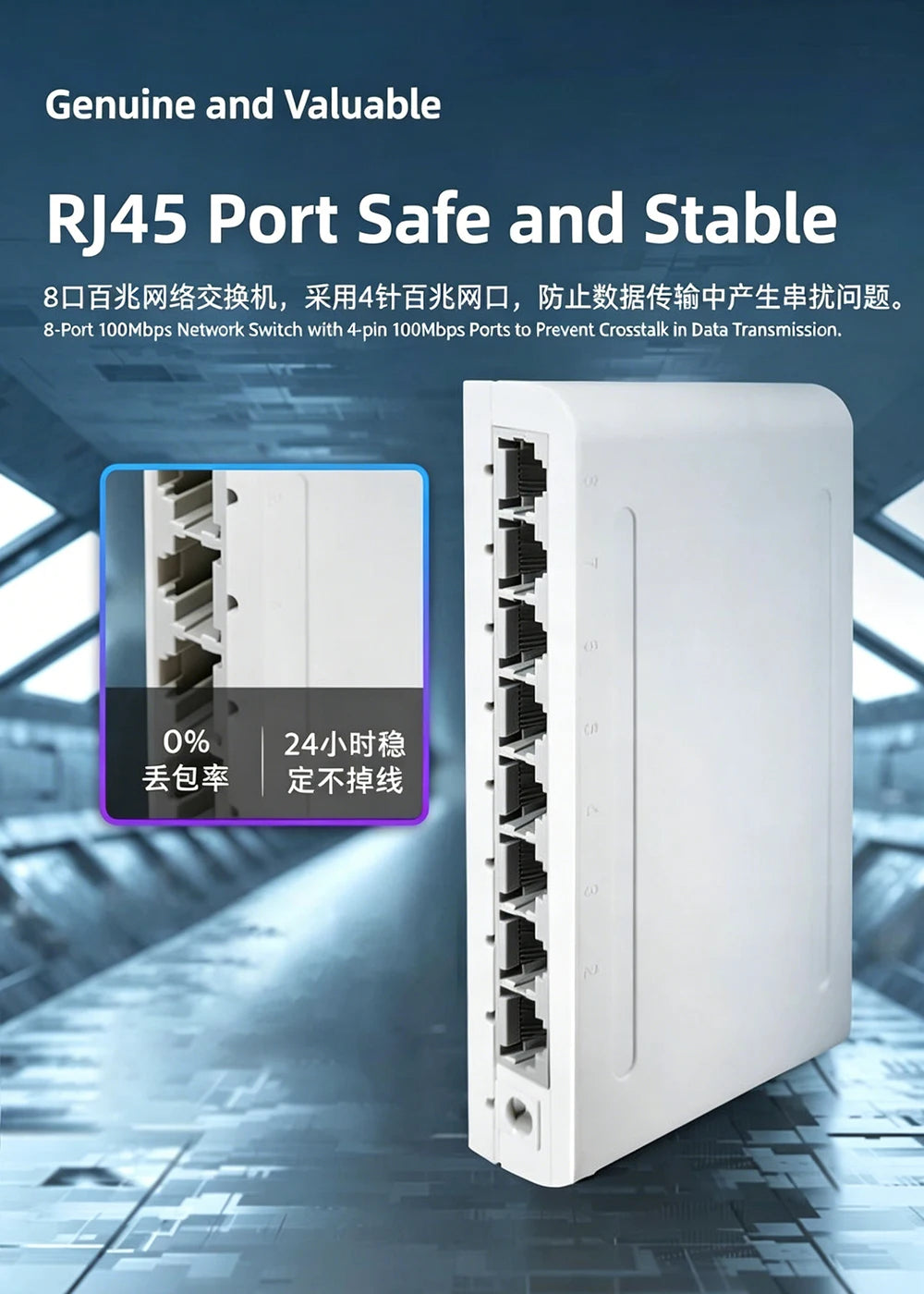 Mini Ethernet Switch - 5 or 8 Ports