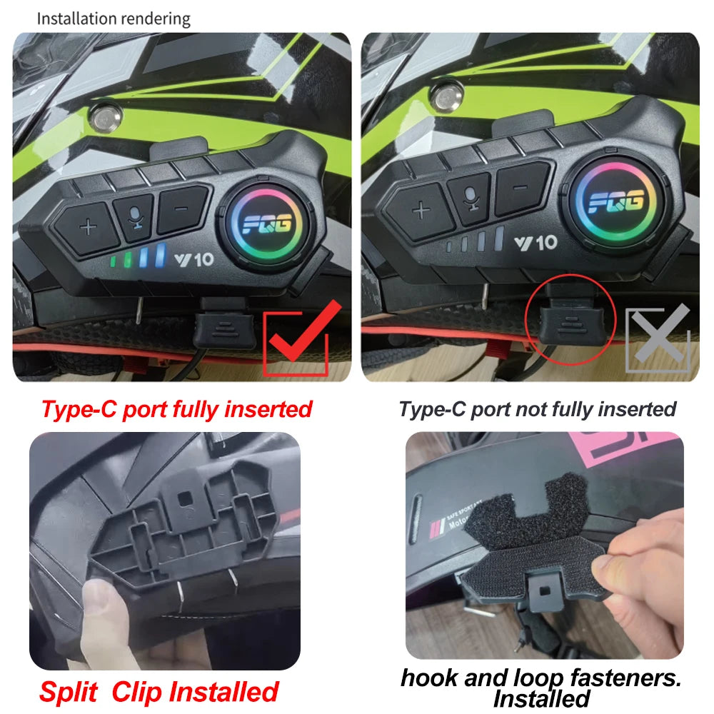 Bluetooth 5.3 motorfietshelm hoofdtelefoon - microfoonopties