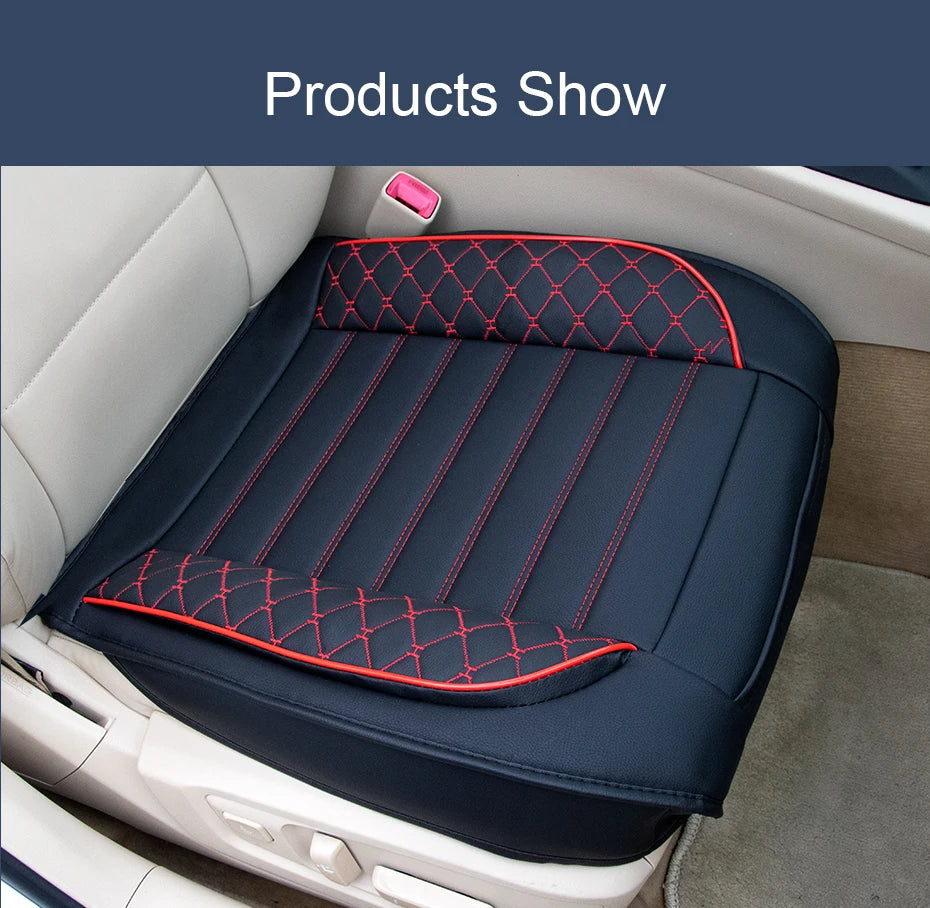 SEAMETAL Full-Surrounded Car Seat Cover Premium PU Leather Auto Seat Protector Cushion Antii Scratch Chair Protection Pad Mat