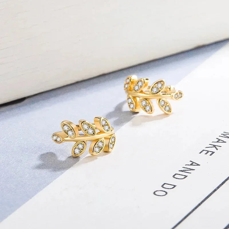 1Pc Hot Sale Cute Metal Leaf Earcuff Clips On Earring for Women Girls, No Fake Piercing Cartilage Earrings Ear Ring Without Hole 