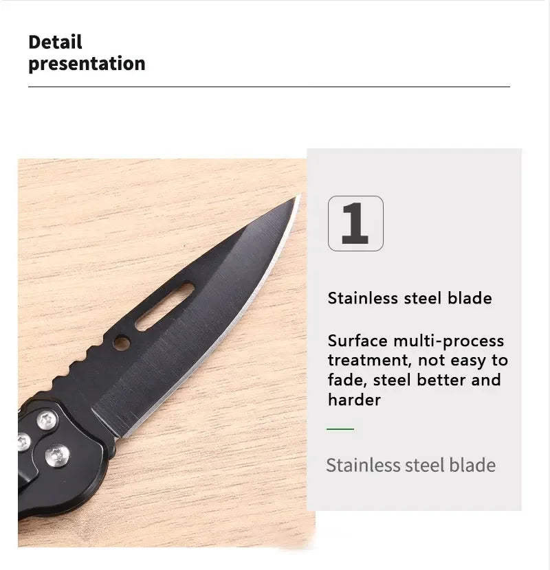 Stainless Steel Keychain Folding Knife Outdoor Carrying Knife Mirror Sharp Pocket Knife Fruit Knife Folding Knife Outdoor Tool 