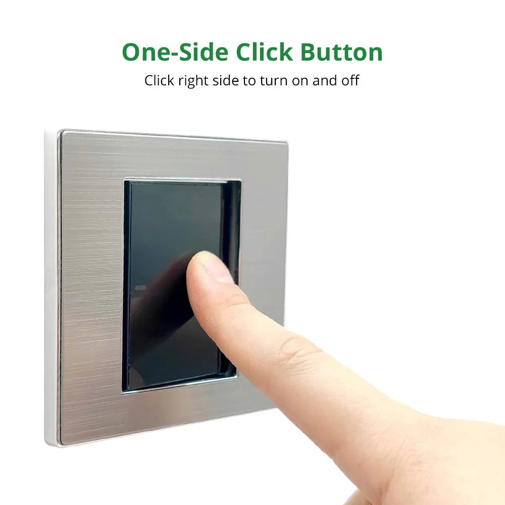Opções de interruptores e tomadas Wallpad de 86 x 86 mm