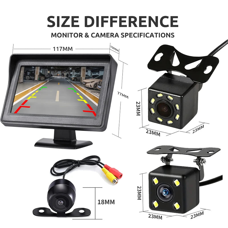 4.3 Inch Rear View Camera Monitor for Safer Parking