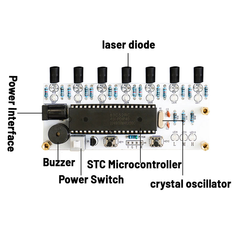 Kit de lipire DIY pentru harpă laser electronică