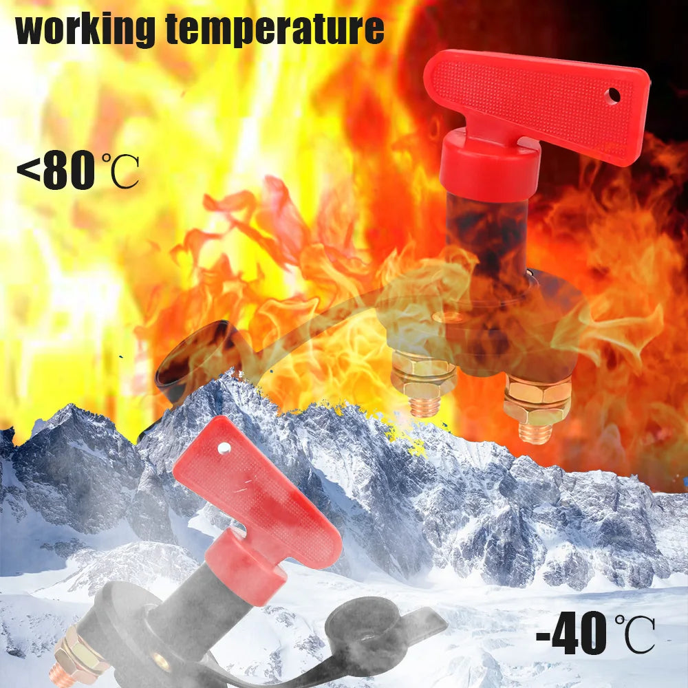 Autobatterij-uitschakelaar met rode sleutel