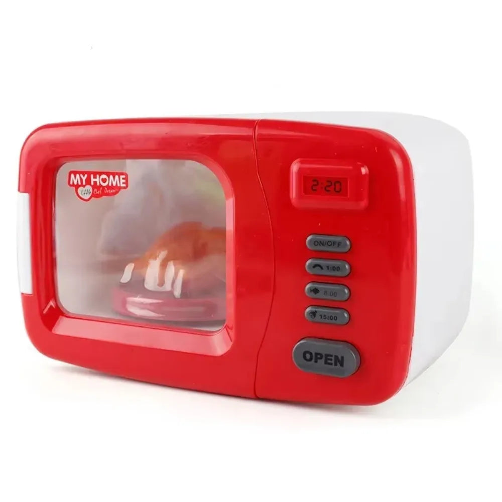 Mini Pretend Play Kitchen Appliance Toy Set, Red