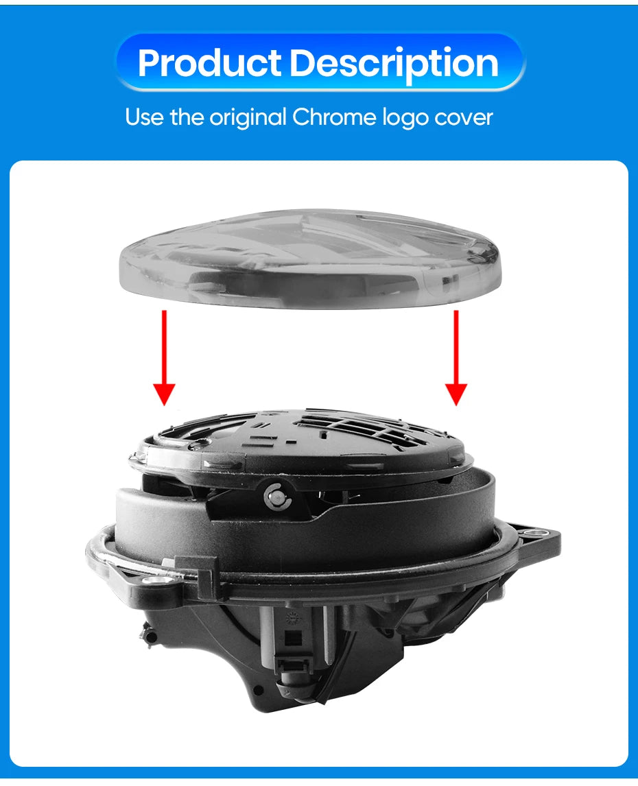 Flipping Logo Rear View Backup Camera 1080P 170° for Android Radio