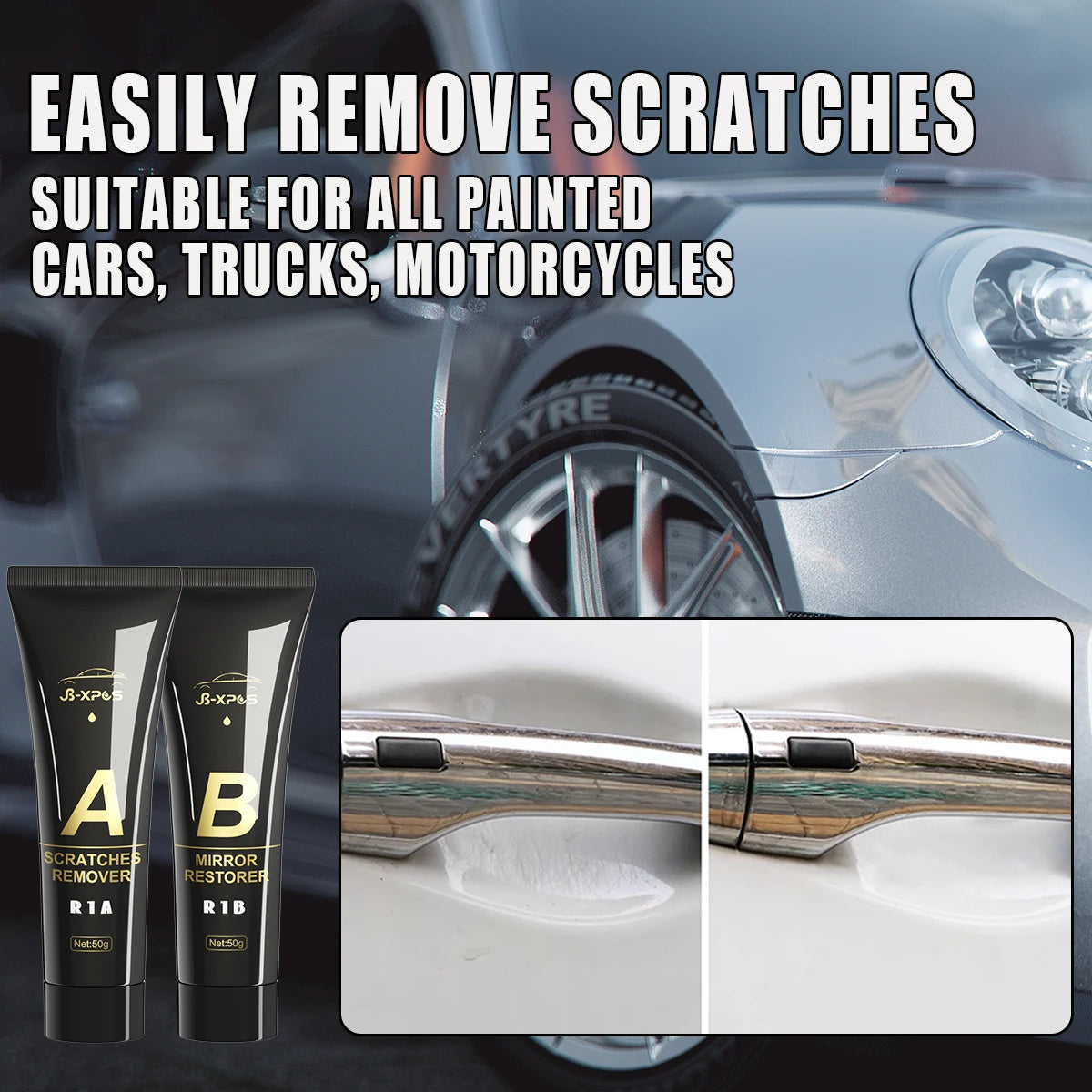 Car Scratch Remover Paint Care Auto Remover Scratches Repair Polishing Auto Body Grinding Compound Anti Scratch Wax Care Set R1 