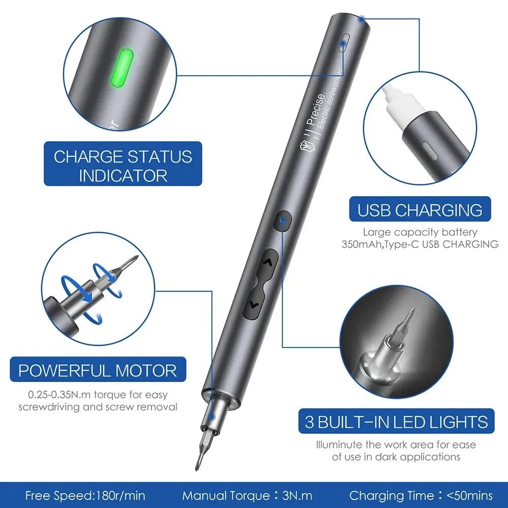 Rechargeable Precision Screwdriver - Kit Options