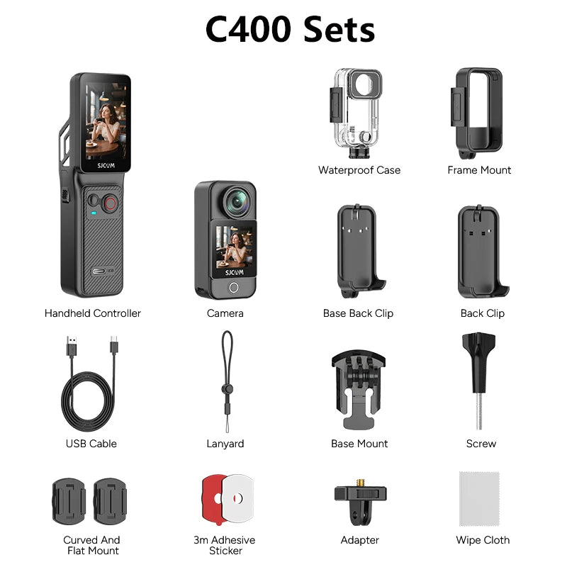 SJCAM C400 4K Pocket Camcorder for Vlogging and Travel