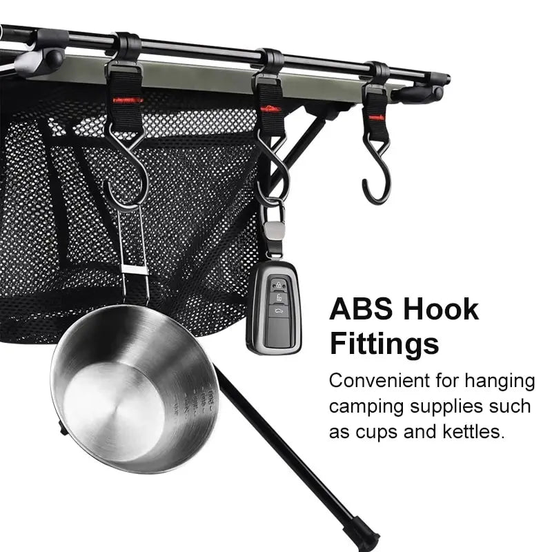 WESTTUNE Camping Folding Table Portable Aluminum Alloy Lightweight Table with Accessories Multifunctional Outdoor Table 