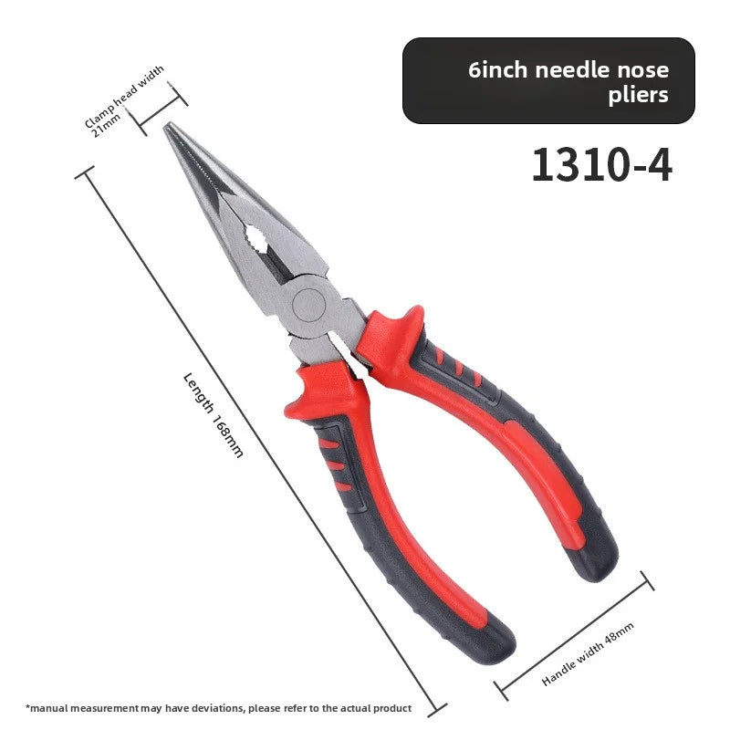 3 Types Pliers Set, Heavy Duty Combination Long Nose Diagonal Cutter Pliers, Wire Cutting Gripping Tool Kit for DIY Repair
