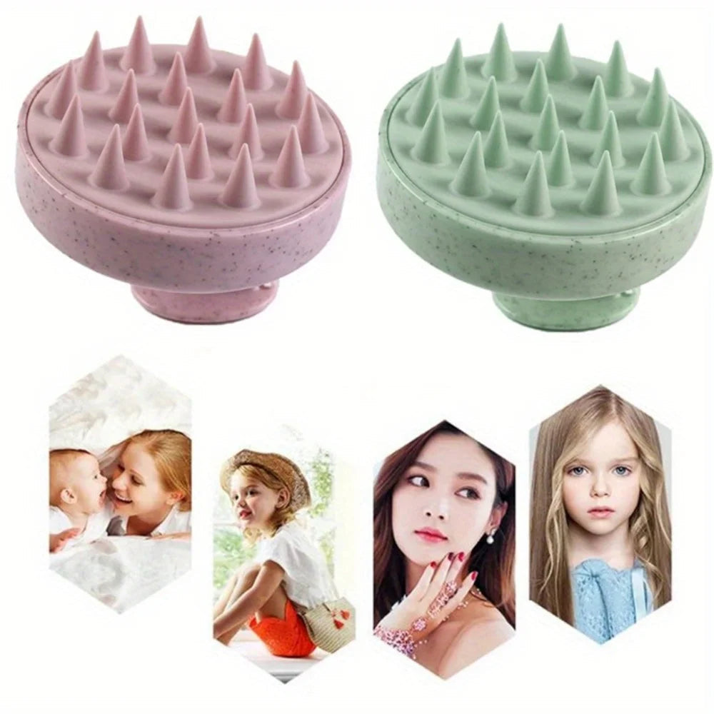 1pc Silicone Shampoo Brush Body Massage Brush Bath Shower Brush Salon Hairdressing Tool Scalp Massage Comb Hair Washing Comb 