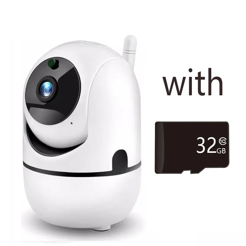 Indoor Wi-Fi Pan-and-Tilt Camera with Tracking & Card Options