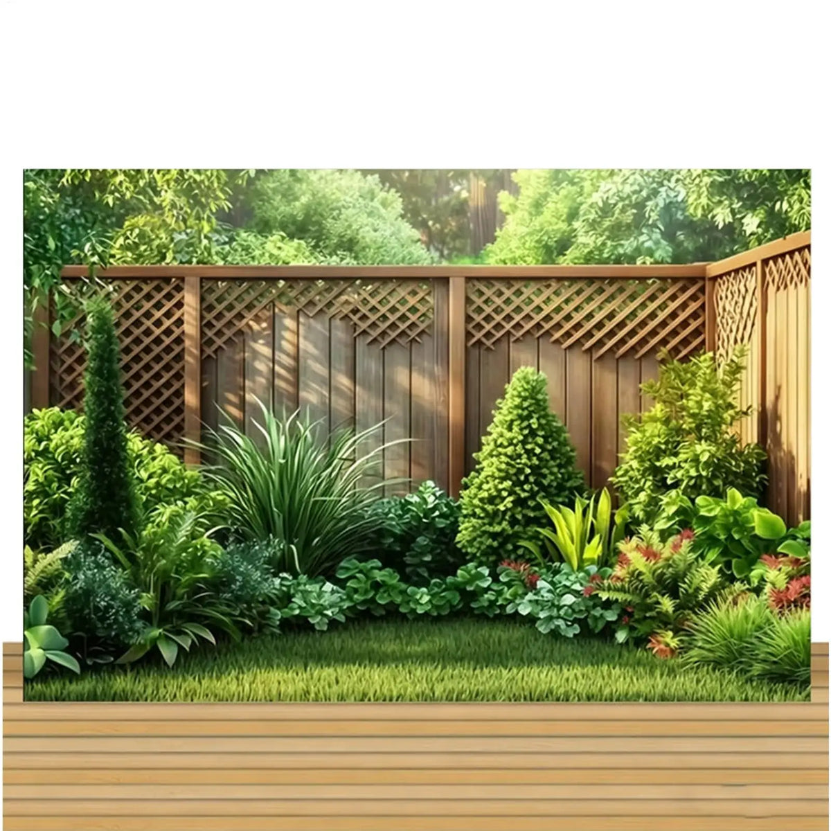 Greenery Print Photography Backdrop, 210 × 150cm