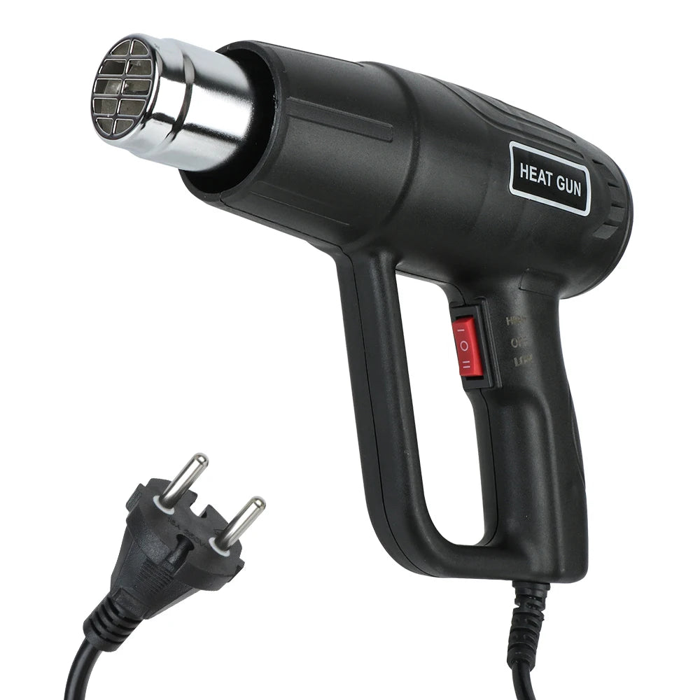 2000W heteluchtpistool met instelbare temperatuur, EU-stekker