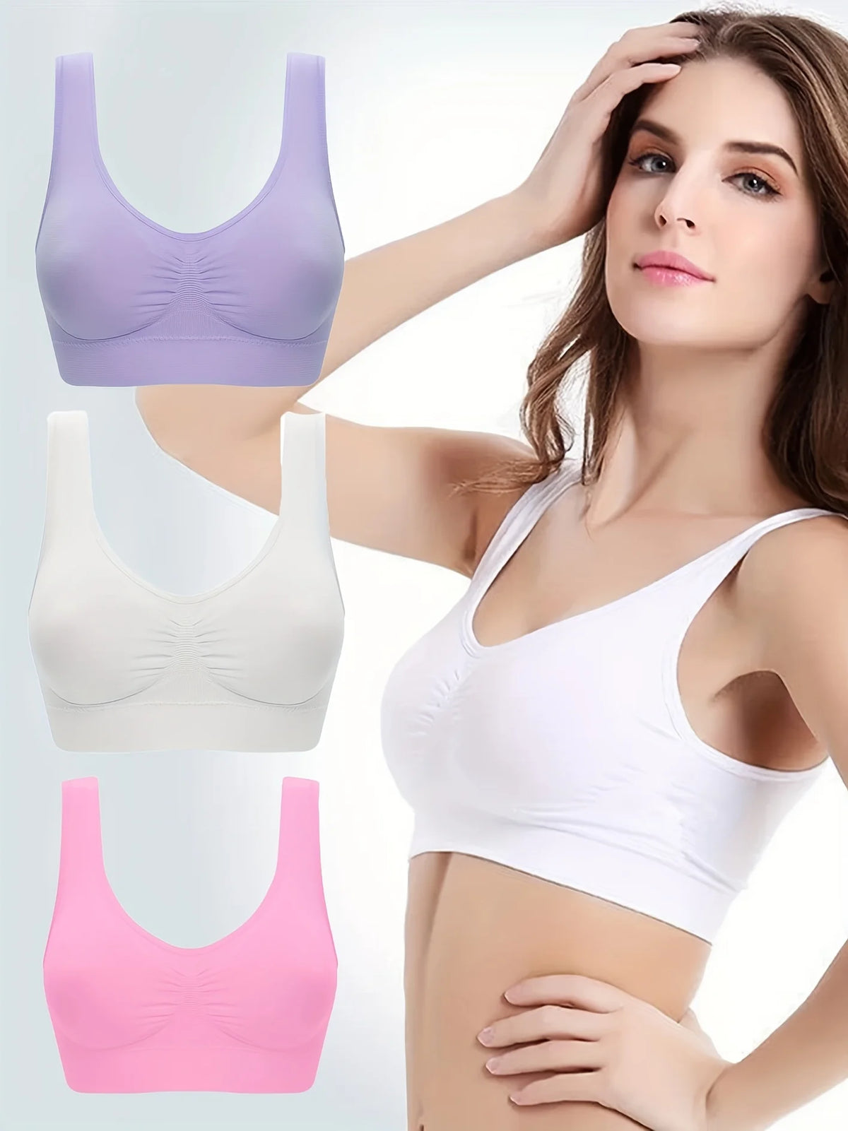 Seamless Wire-Free Bra – Color and Size Options