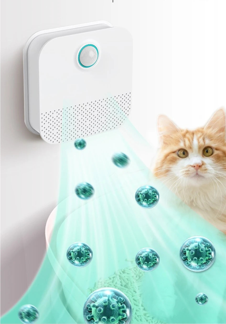 Smart Cat Odor Purifier For Cat Litter Box Deodorizer Pet Toilet Air Purifier Dog Cat Litter Deodorant 