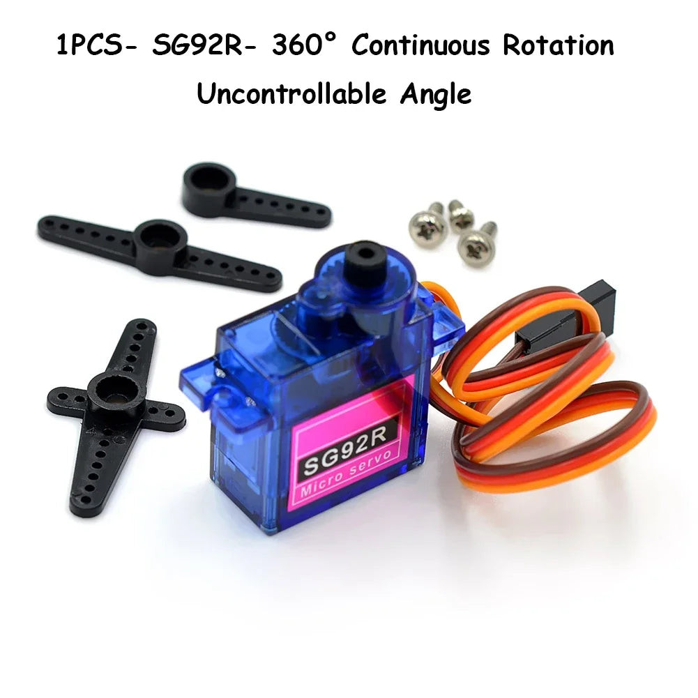 SG92R Micro Servo, Angle or Continuous-Rotation Options