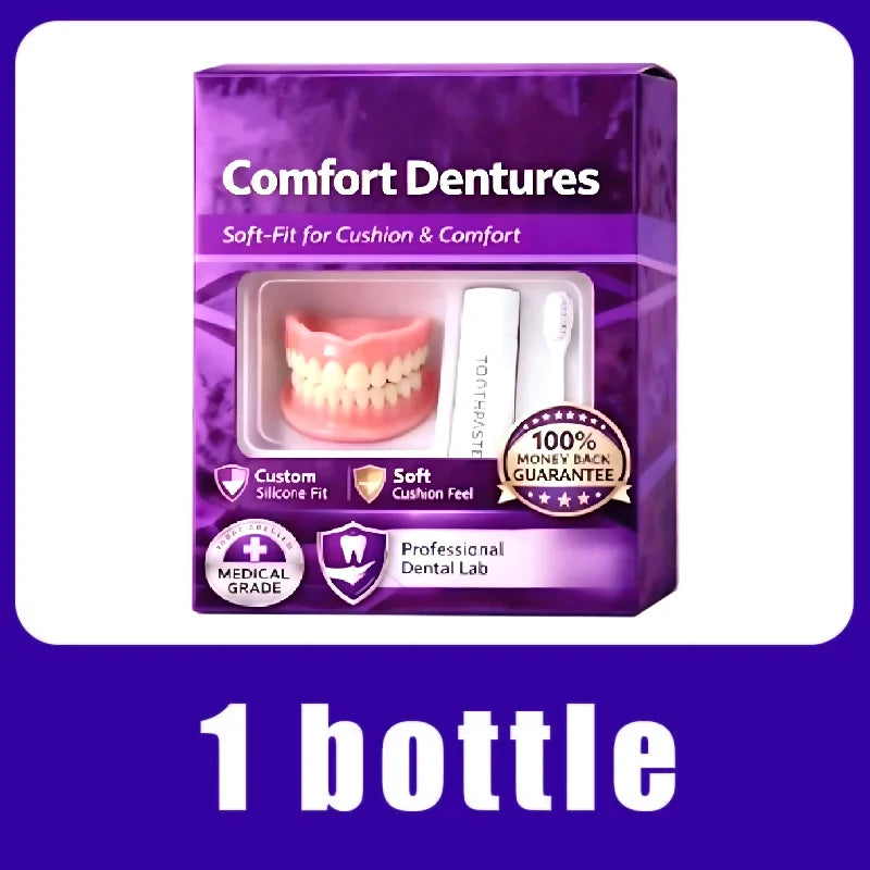 Conjunto de capas cosméticas dentárias temporárias em silicone