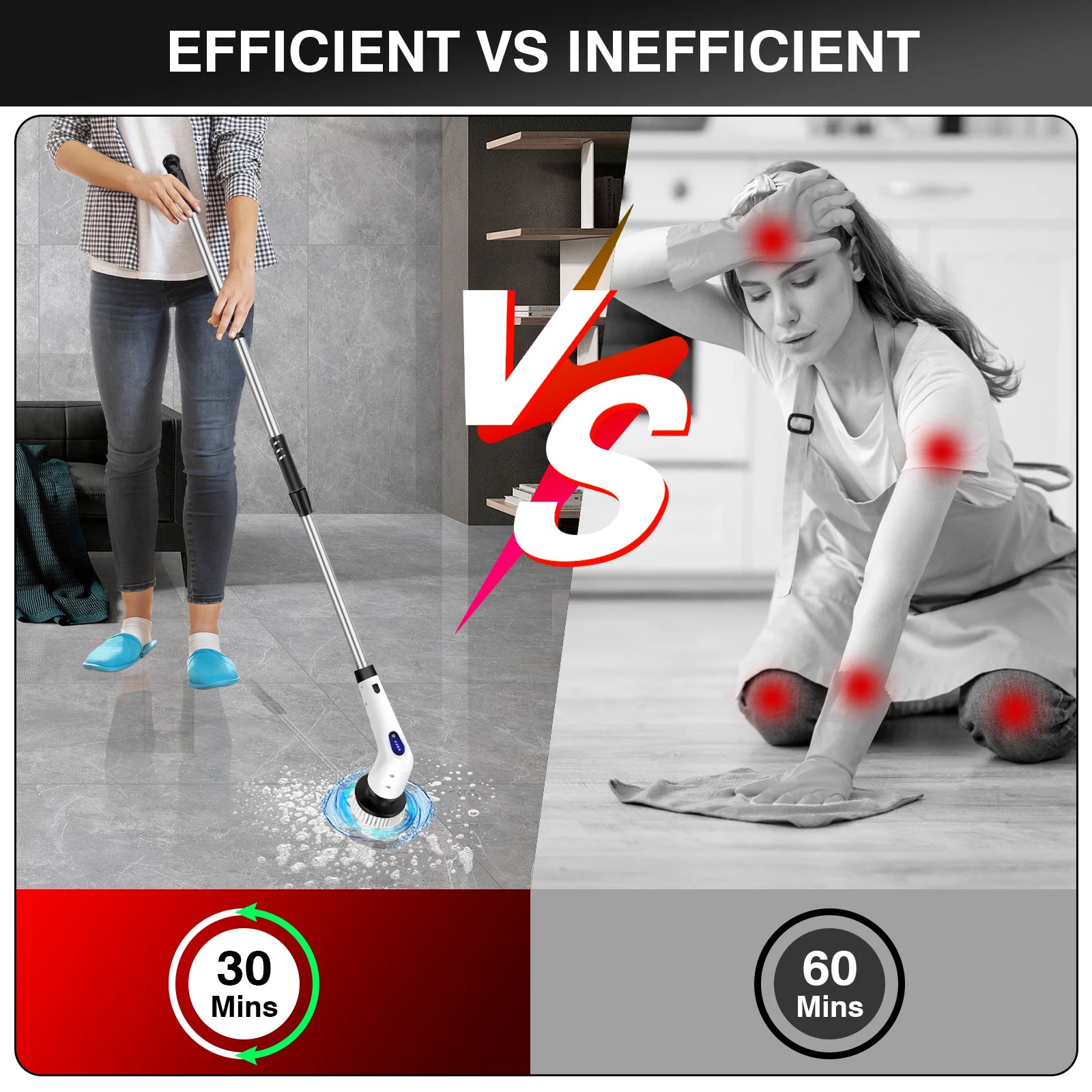 DayPlus Cordless Electric Cleaning Brush 10‑in‑1 Spin Scrubber