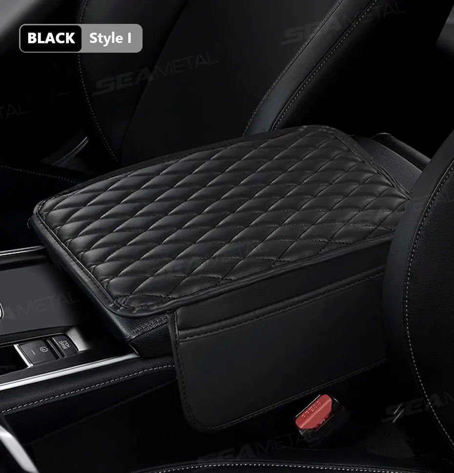 Universal Car Armrest Box Cover with Storage Pockets