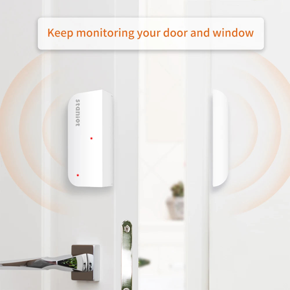 Staniot LoRa Wireless Contact Detector 5 Years Long Battery Life 500m Remote Transmission Door Window Entry Sensor for Home Security