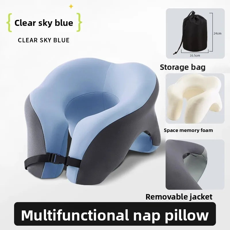 Memory-Foam U-Shaped Travel Neck Pillow