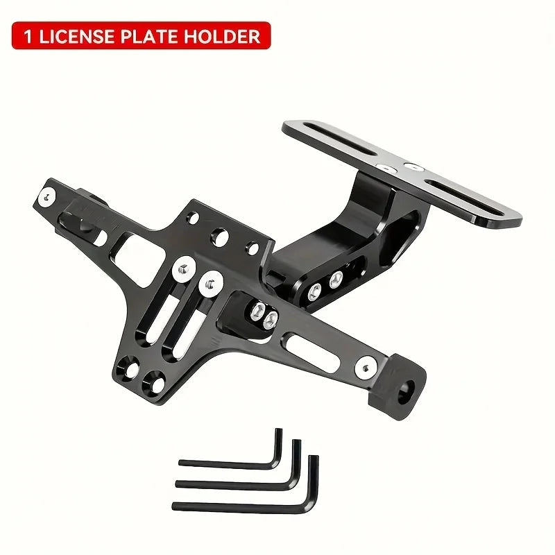 Universal Motorcycle Rear License Plate Mount Holder Aluminum Alloy Bracket Motorcycle Modification Parts Accessory 