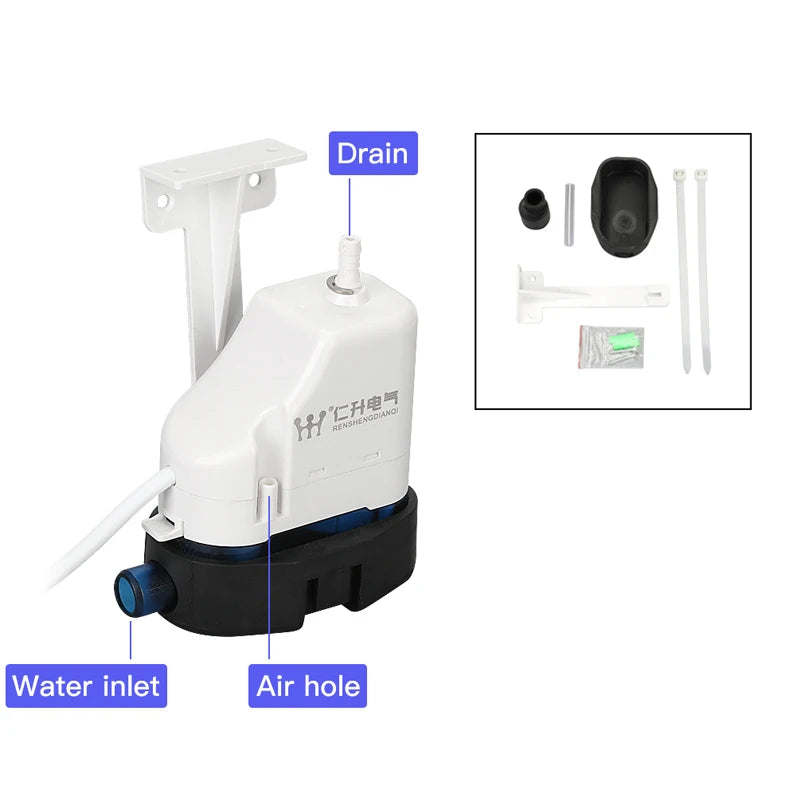 220V 24L/H 40L/H Automatic Ultra-quiet Condensate Pump RS-24C/40C Condensate Lift Pumps 1-3P On-hook Air Conditioner Drainage 
