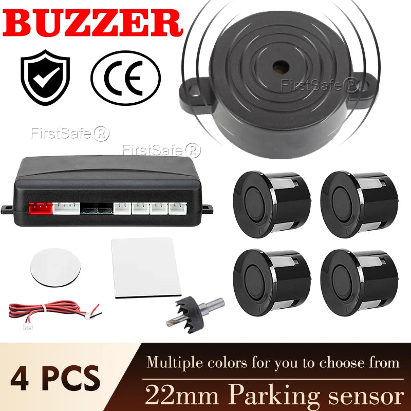 12 V Einparkhilfe-Set - Vier Sensoren mit 22 mm