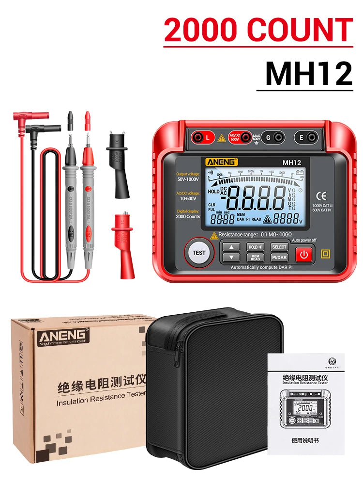 MH12 Digital Insulation Resistance Tester