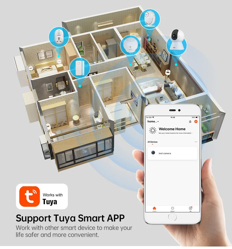 5MP Tuya Smart Mini WiFi Indoor IP Camera with AI Tracking