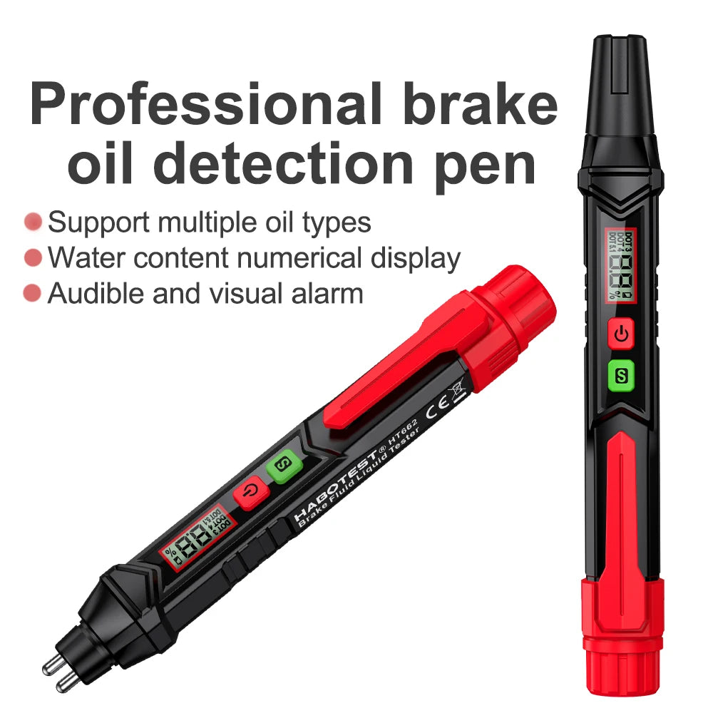 3-Colors Backlight Portable Digital Brake Fluid Tester Accurate Auto Car Brake Oil Tester Sound Light Alarm DOT3 DOT4 DOT5.1