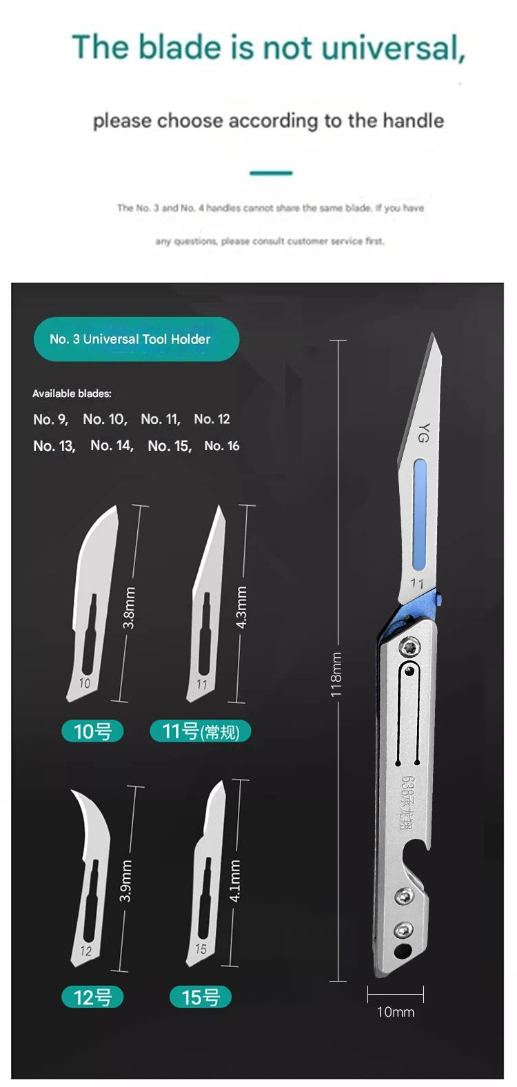 Stainless Steel Fast‑Open Scalpel Mini Bottle Opener Knife