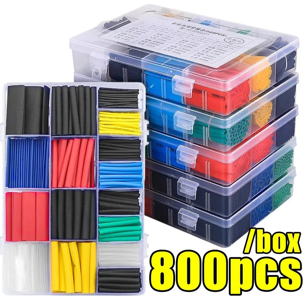 Heat Shrink Tube Kit Thermoresistant Tubing Heat Shrink Wire Wrapping Electrical Connection Cable Insulation Sleeved Protecter 